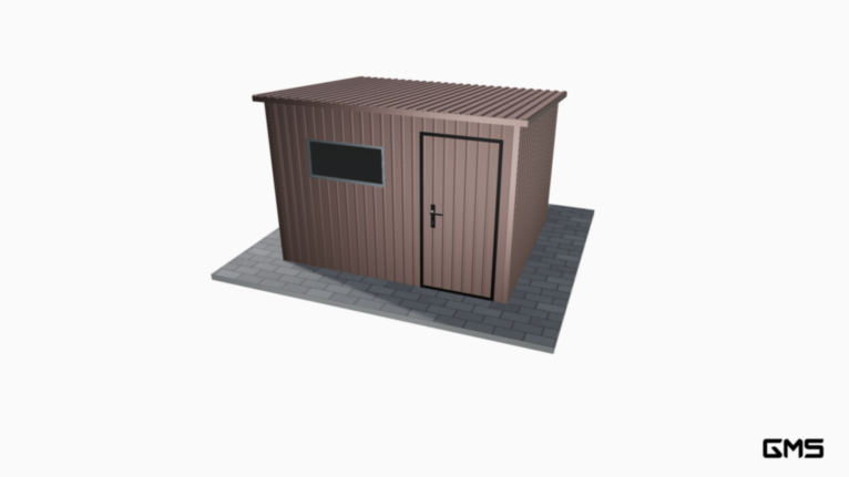 Căsuță de grădină BTX 3x2.5 m cu pantă în spate