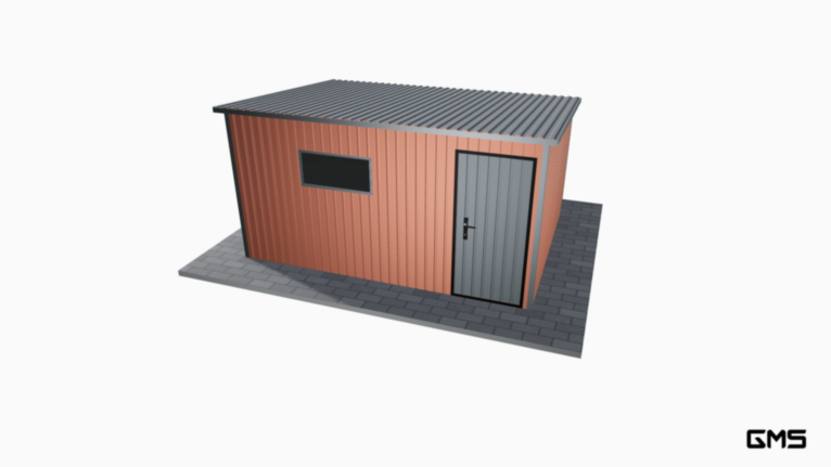 Căsuță de grădină BTX 4x3 m cu pantă în spate