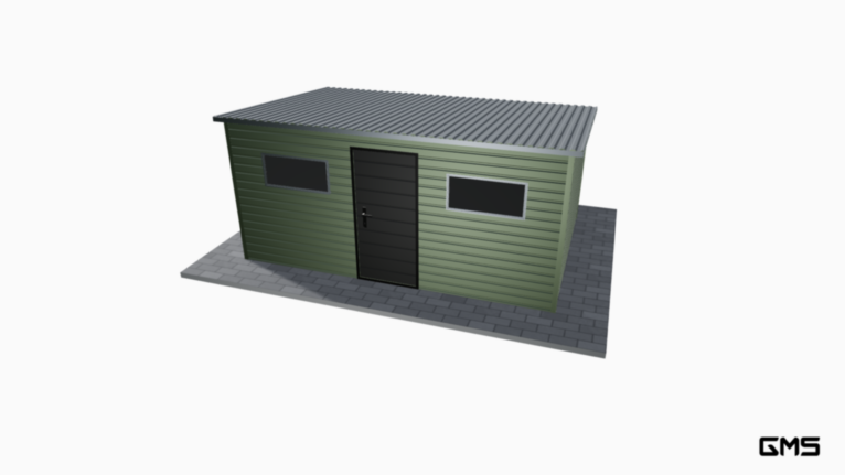 Căsuță de grădină PREMIUM BTX 4.5x3 m cu pantă în spate