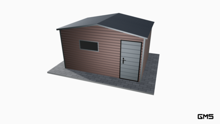 Căsuță de grădină PREMIUM BTX 4x3 m cu acoperiș în două ape