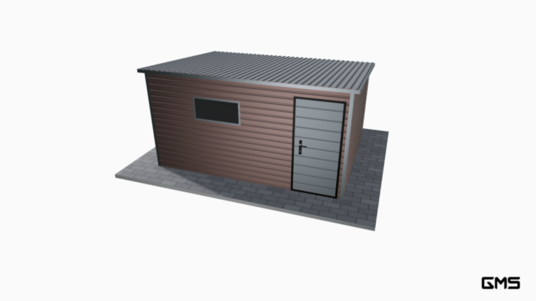 Căsuță de grădină PREMIUM BTX 4x3 m cu pantă în spate