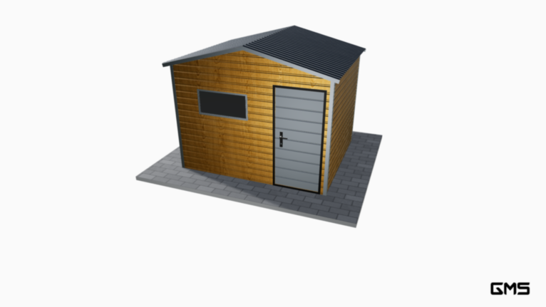 Căsuță de grădină PREMIUM Imitatie lemn 3x2.5 m cu acoperiș în două ape