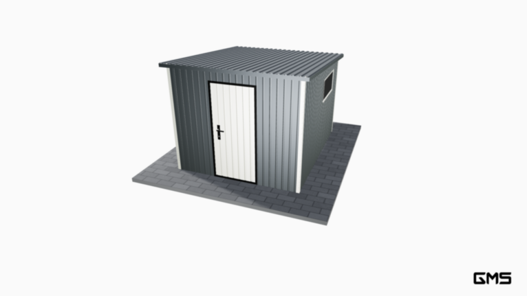 Căsuță de grădină RAL 2.5x3 m cu pantă în spate
