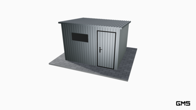 Căsuță de grădină RAL 3x2.5 m cu pantă în spate