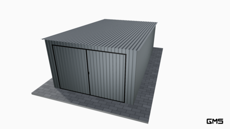 Garaj acrilic BTX 3.5x6 m cu panta spre spate