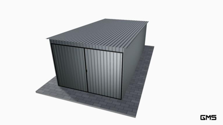 Garaj acrilic BTX 3x6 m cu panta spre spate