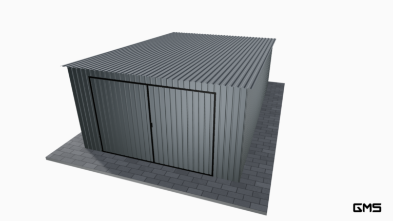 Garaj acrilic BTX 4x6 m cu panta spre spate