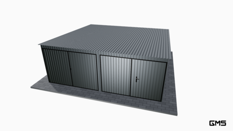 Garaj acrilic BTX 6x6 m cu panta spre spate