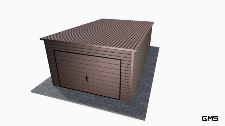 Garaj Premium BTX 3,5x6 m cu panta spre spate