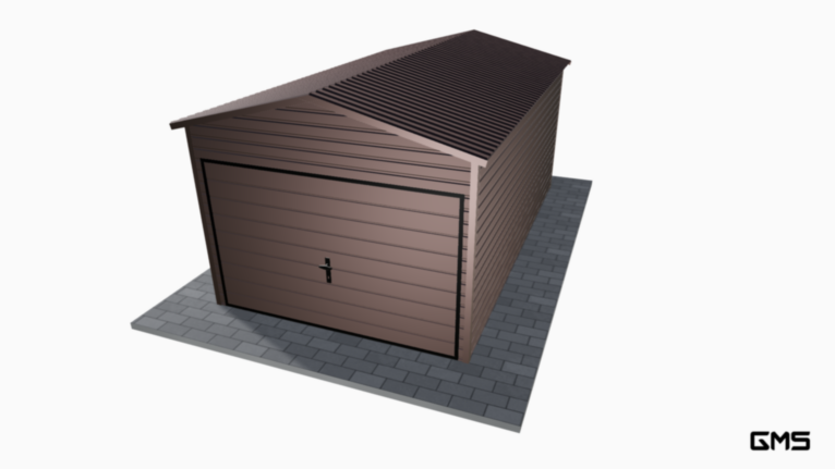 Garaj Premium BTX 3x5 m cu acoperiș în două ape