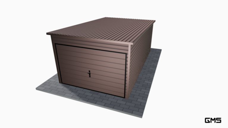 Garaj Premium BTX 3x5 m cu panta spre spate