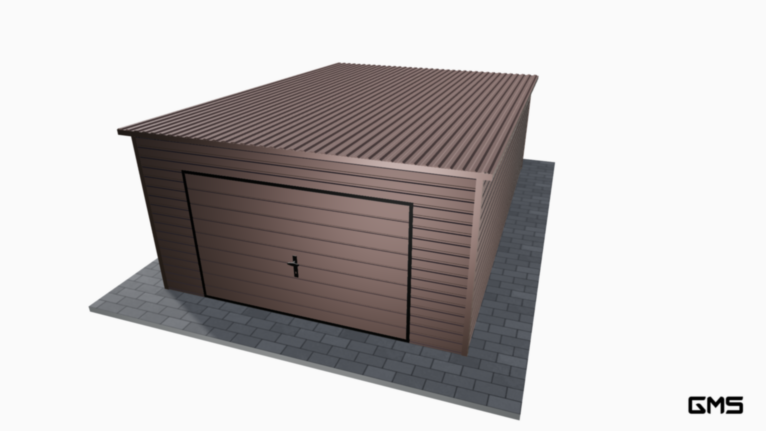 Garaj Premium BTX 4x6 m cu panta spre spate