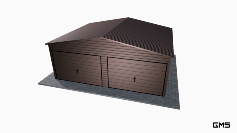 Garaj Premium BTX 6x5 m cu acoperiș în două ape