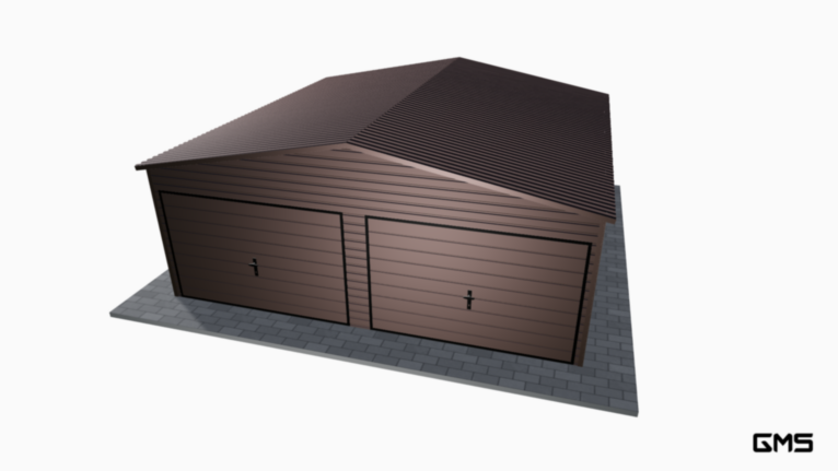 Garaj Premium BTX 6x6 m cu acoperiș în două ape