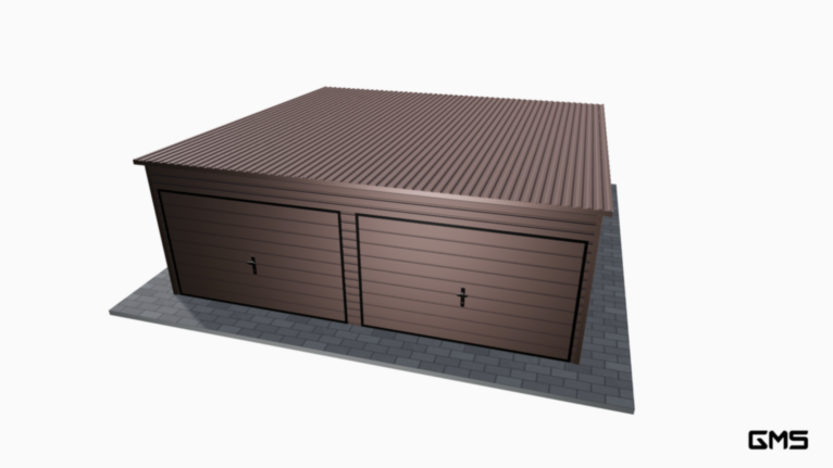 Garaj Premium BTX 6x6 m cu panta spre spate