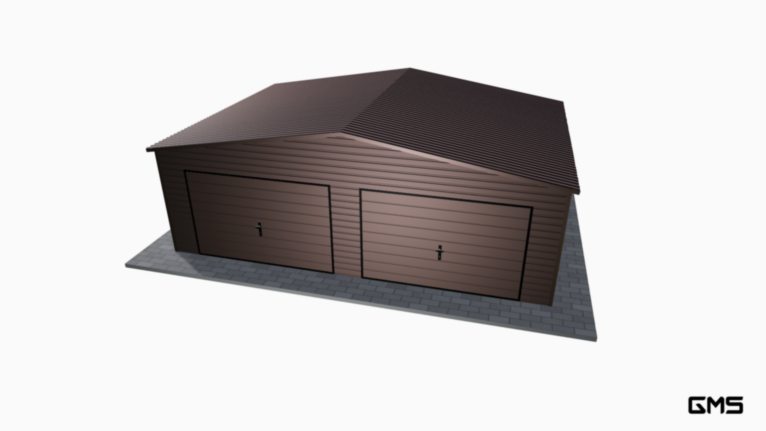 Garaj Premium BTX 7x5 m cu acoperiș în două ape