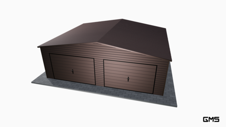 Garaj Premium BTX 7x6 m cu acoperiș în două ape