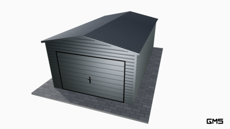 Garaj Premium RAL 3,5x6 m cu acoperiș în două ape