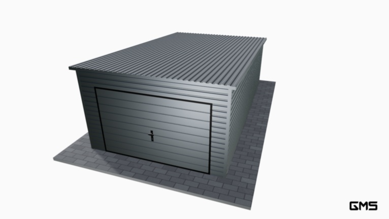 Garaj Premium RAL 3,5x6 m cu panta spre spate