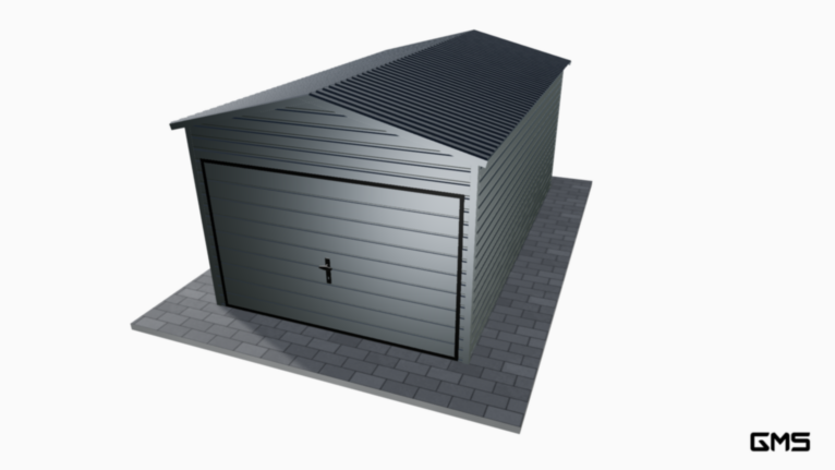 Garaj Premium RAL 3x5 m cu acoperiș în două ape