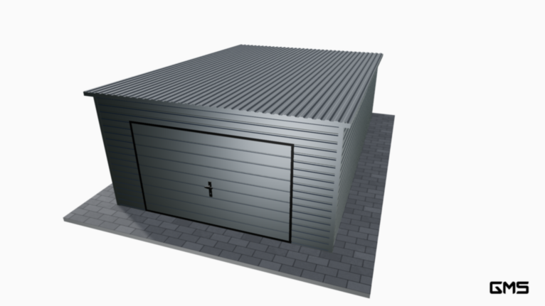 Garaj Premium RAL 4x6 m cu panta spre spate